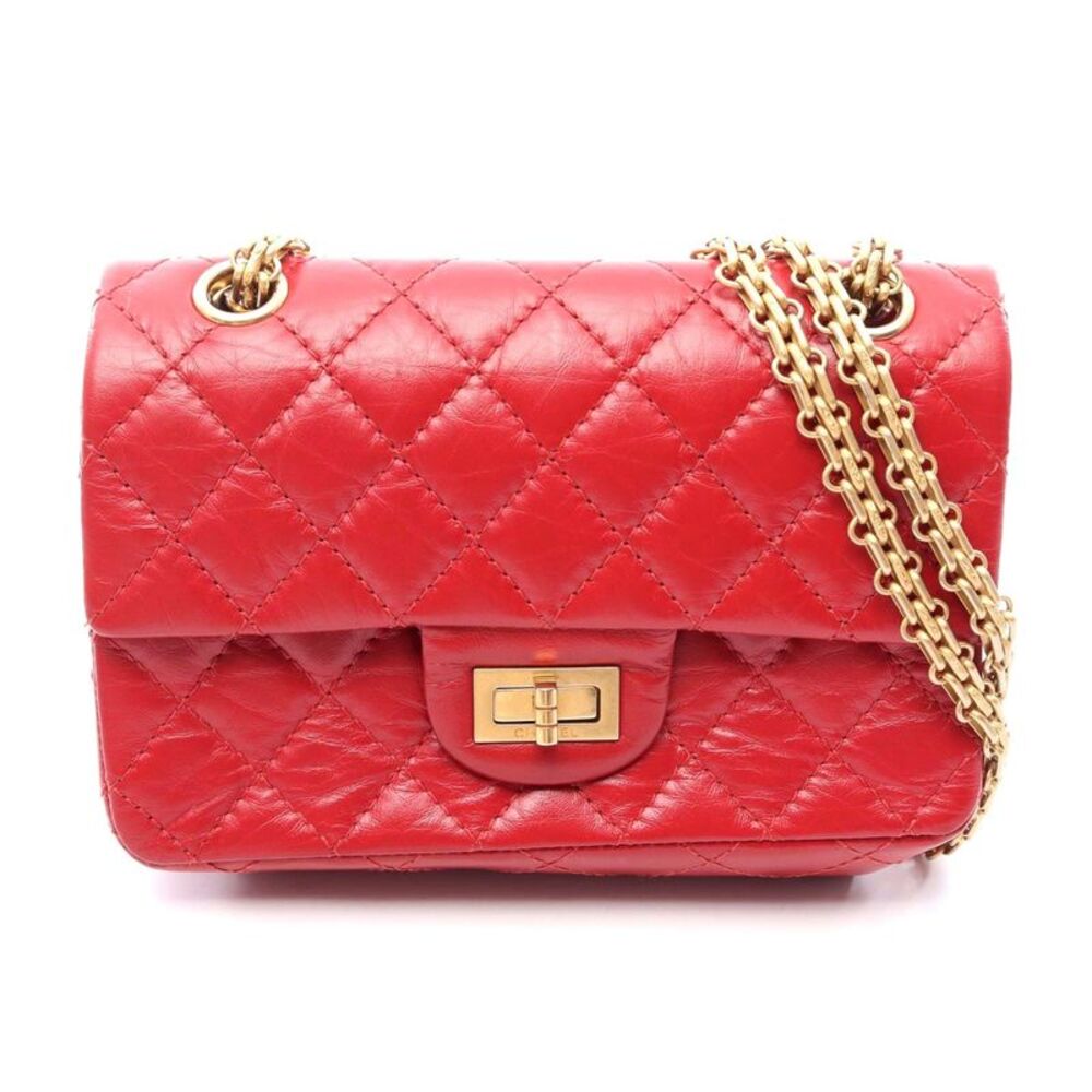 Chanel 2.55 Shoulder Bag Red Leather